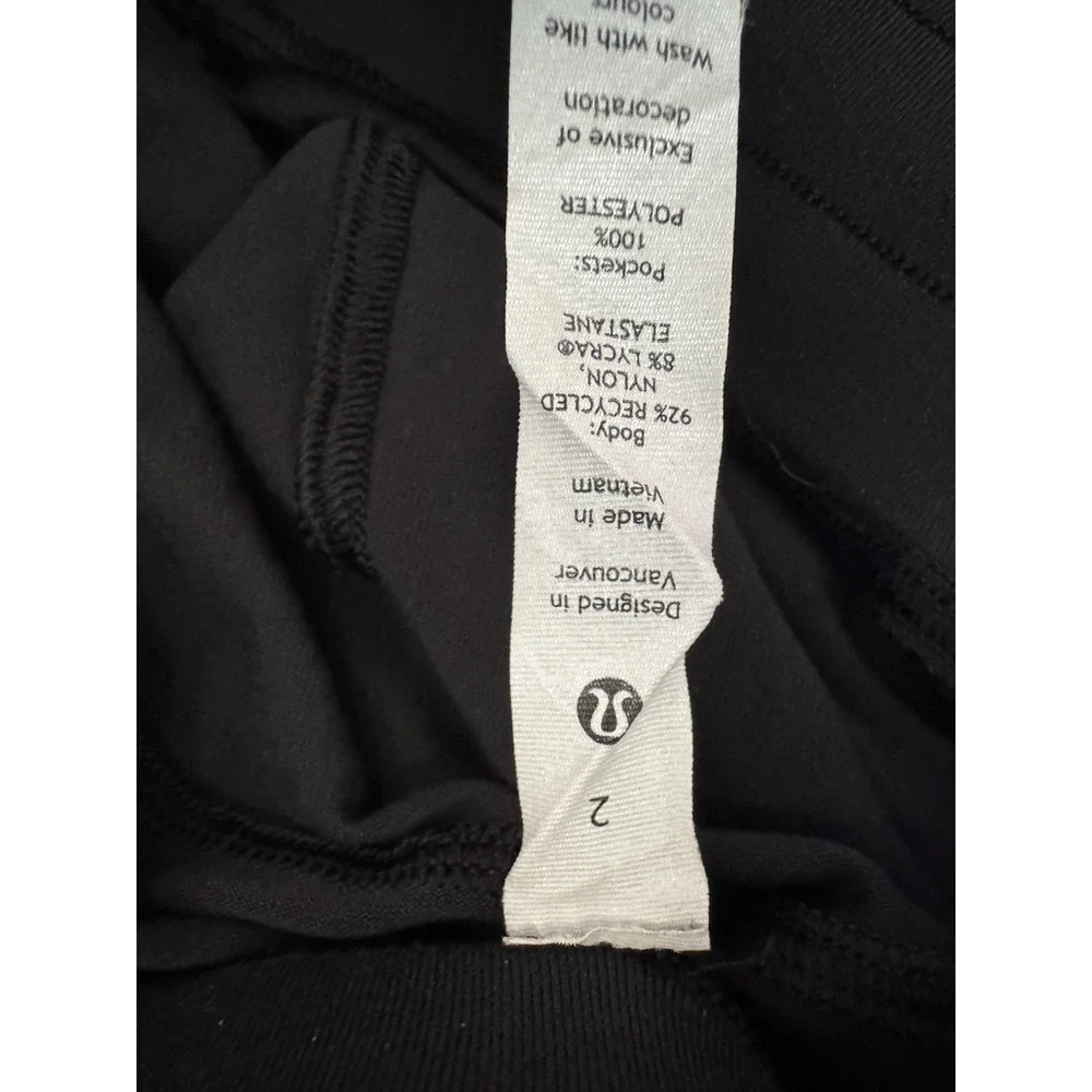 Lululemon Size 2 Pants Womens Black High Rise Crop Jogger Ready to Rulu